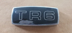 Triumph TR6 Grille Badge Plinth with early model enamel badge. - Picture 1 of 3