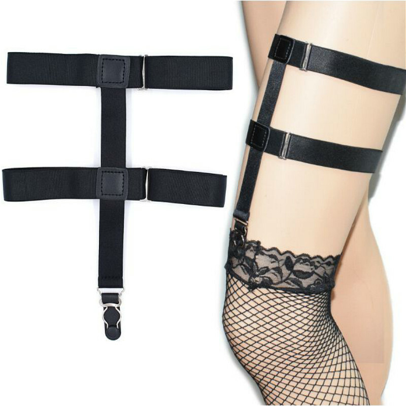 Reggicalze Donna Con 4/6 Clip - Giarrettiera Sexy Elasticizzata, Vita Regolabile 50-120cm