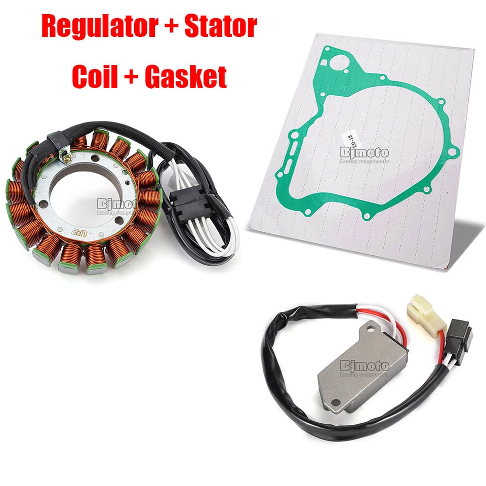 Stator Coil ＆ Voltage Regulator + Gasket For Yamaha XV400 / XV500 / XV535 Virago Foto 1 de 1