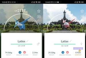 Latios / Latias Indonesien Hintergrund Pokémon Go (REGISTRIERT/Ultra Freunde) - Bild 1 von 1