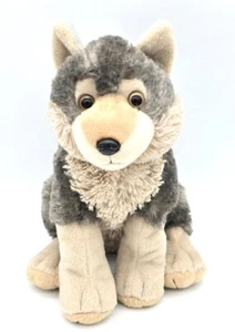 Wild Republic Soft Plush Gray & Tan Timber Wolf 12" Stuffed Animal Toy 2016 - Picture 1 of 11