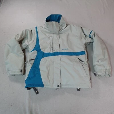 686 Jacket Womens Medium White ACE Full Zip Waterproof Snowboarding Ski Outdoor - Image 1 of 4