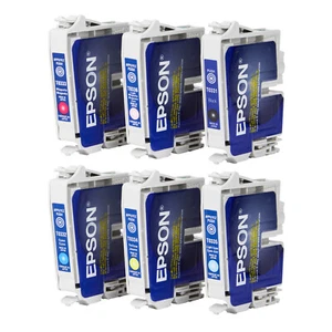 Paquete de 6 cartuchos de tinta originales Epson T033 para impresora de inyección de tinta Stylus Photo 960 - Imagen 1 de 2