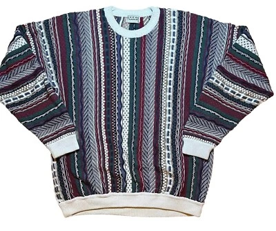 Vintage Coogi Style 3D Knit Sweater Cotton Traders Knit Mens Size XL? - Image 1 of 4