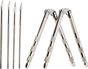 Chef Craft 21629-2PK Edelstahl Set, 2 Nussknacker und 4 Plektren - Bild 1 von 12