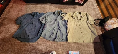 Lot Of 3 Dri Duck, Dickies, Cabelas Short Sleeve Button Up Shirts Size 2xl - Image 1 of 4