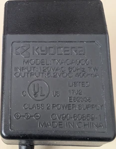 Kyocera AC/DC Adpter Model #TXACAOCO1 Output 5.2VDC..400mA - Picture 1 of 4