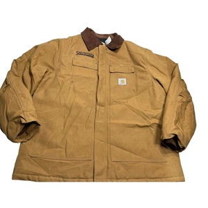 Carhartt C03 Brown Duck Chore Coat Jacke Gr. 50 USA Decke gefüttert Workwear - Bild 1 von 12