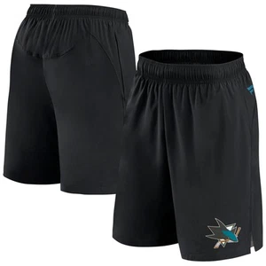 Men's Fanatics  Black San Jose Sharks Authentic Pro Tech Shorts - Picture 1 of 4