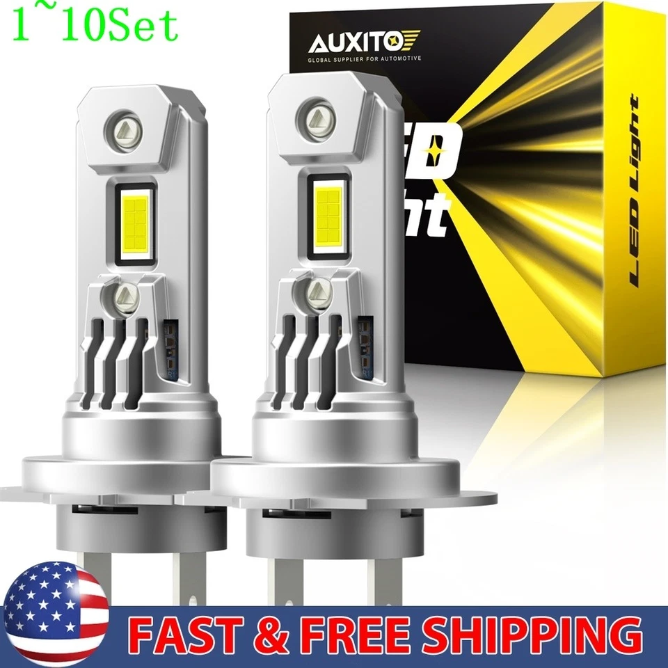 2x H7 LED Headlight Bulb High or Low Beam Super White 30000LM Lights 1-10Set - Image 1 of 4