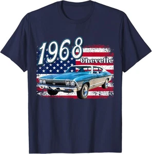 1968,68, Chevelle, SS, 396, 4º, de julio, camiseta americana con capucha - Imagen 1 de 10