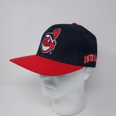 VTG Cleveland Indians Starter Hat Cap Size 7-7 3/4 Fitted Baseball Chief Wahoo  - Image 1 of 4