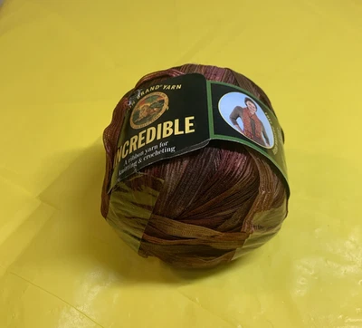 Lion Brand INCREDIBLE Ribbon Yarn Autumn Leaves 206 Nylon Fall Crochet - Image 1 of 4