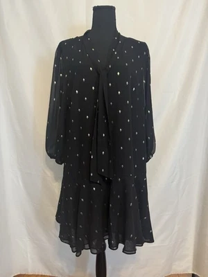 Vestido Banana Republic Lunares Metálico Transparente Talla 12 Foto 1 de 4