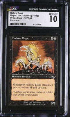 HOLLOW DOGS Urza's Saga CGC 10 MTG [Nostalgium] - Image 1 of 2