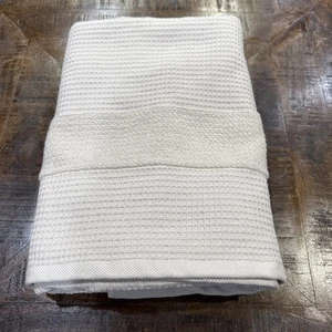 Hotel Collection Waffle Weave Turkish COTTON Bath Towel Pumice Color 30x56” New - Picture 1 of 14