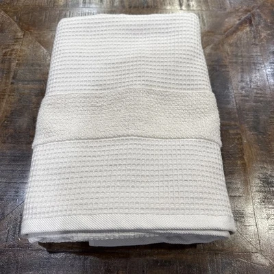Hotel Collection Waffle Weave Turkish COTTON Bath Towel Pumice Color 30x56” New - Image 1 of 4