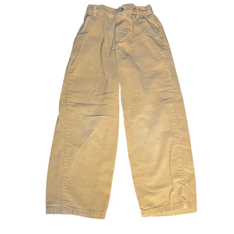 Pantalón J. Caqui Beige Pana Cintura Elástica Pierna Recta TALLA 6 Foto 1 de 3