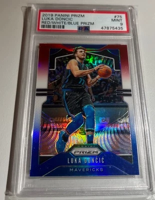 Panini Prizm 2019 - LUKA DONCIC - rojo blanco azul Prizm - Mavericks - PSA 10 GEM MT Foto 1 de 2