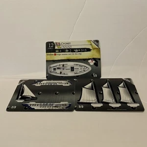 WizKids Pirates Fire & Steel 035 Cygnet 4 Mast Unpunched - Picture 1 of 2