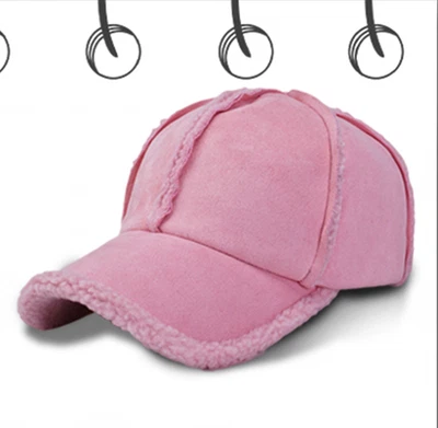 Women Men Winter Warm Baseball Cap Sherpa Fleece Sude Fabric Sport Hat Adjustabl - Image 1 of 4