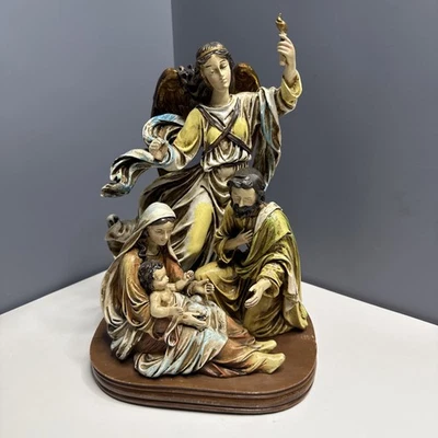 "Estatua vintage de resina fundida de "La Sagrada Familia" José María y Jesús Ángel 12""" Foto 1 de 3