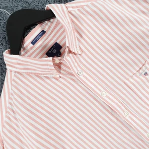 Gant Shirt Mens XXXL 3XL Pink White Striped Oxford Banker Long Sleeve Big Tall - Picture 1 of 8