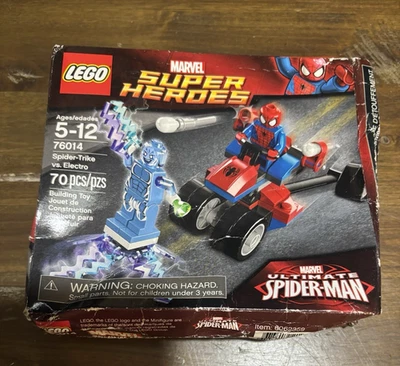 LEGO 76014 Marvel Super Heroes: Spider-Trike Vs. Electro **SEALED DAMAGED BOX** - Image 1 of 2