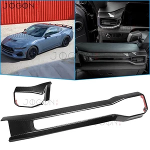 For Ford Mustang S650 GT 2024-2026 Carbon Dashboard Air Vent Outlet Panel Cover - Picture 1 of 17