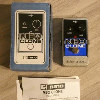 Guitarra Electro-Harmonix Neo Clone Chorus Nano Efectos Pedal Pedal Pedal Caja Manual Foto 1 de 4