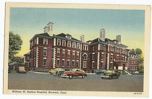 Norwich CT Conn William W Backus Hospital Linen Vintage Postcard - Picture 1 of 2