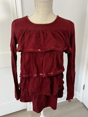 blusa crazy 8 tamanho 14, XL, feminina marrom em camadas manga longa - Imagem 1 de 4