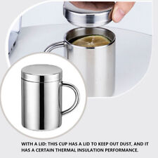 Stainless Steel Mug Coffee Water Beer Creatively Mugs Cup Lid Kitchen