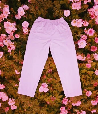 KAREN SCOTT SPORT Size 14 SHORT Women's Pink Pants SNAP BUTTON Elastic Waist  - Image 1 of 4