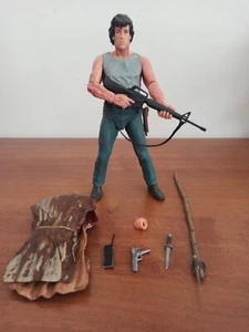 NECA RAMBO FIRST BLOOD PART 1 Sylvester Stallone Action Figure 7 " Originale - Imagen 1 de 8