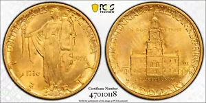 1926 $2.50 Sesquicentennial Gold Quarter Eagle Commemorative PCGS MS63 - Picture 1 of 3