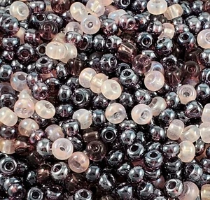 Czech Glass Seed Beads Size 6/0 " MIXTURE LUSTER LILAC " Loose 50 Grams - Picture 1 of 5