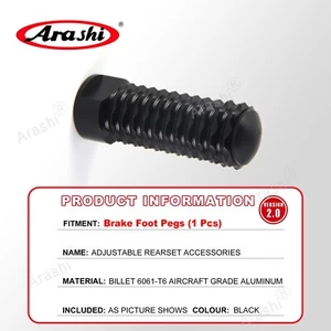 Para Yamaha YZF R1 R3 R6 R1M MT-03 MT-09 Arashi Reposapiés 1 pieza Clavija de freno - Imagen 1 de 3
