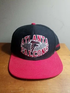 Vintage Atlanta Falcons NFL Red Black Reebok Snapback Hat Cap Authentic - Picture 1 of 4