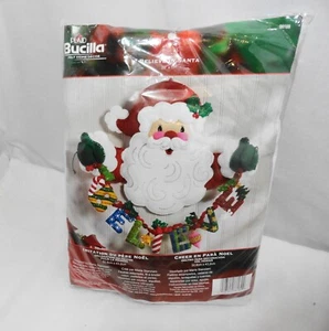 Bucilla BELIEVE IN SANTA Felt Christmas Wall Hanging Kit Sealed RARE #89189 C - Picture 1 of 2