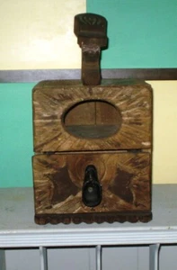 Old Tramp Folk Art Shoe Shine Box Ornate Wood Carved Signed Dated P.N.D. Cannon - Picture 1 of 11