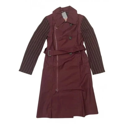 RRP £510 Burgundy Y-3 Trench Coat Size XS BNWT YOHJI YAMAMOTO Ladies Adidas Foto 1 de 4