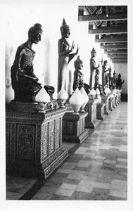 Postcard Burma Myanmar Corridor of Buddhas c. 1951 - Picture 1 of 2