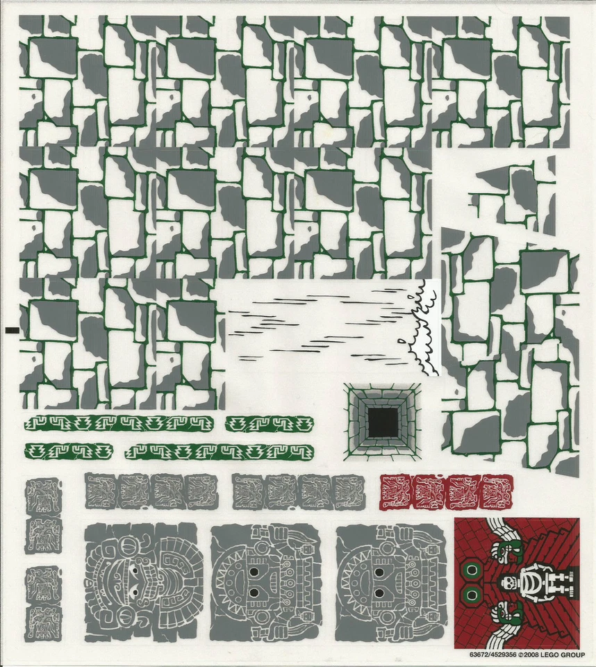 LEGO 7627 STICKER SHEET -  Indiana Jones - 7627 Temple of the Crystal Skull NEW - Image 1 of 1