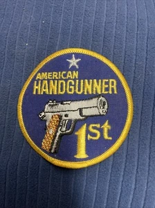 Vintage NOS 1st American Hand Gunner Shooting Hunting Gun Patch 3,5" - Bild 1 von 2