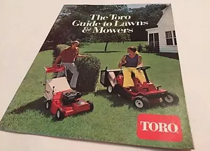 TORO Guide To Lawns & Mowers Very Detailed Original 1975 Sales Brochure - Picture 1 of 5