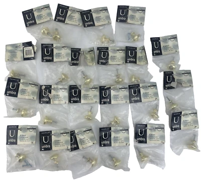 Round Brass Cabinet Knob Drawer Pulls Handles 1.25” Diameter Lot of 22 - Image 1 of 4