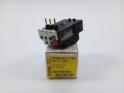 Danfoss 047H0204 Overload Relay TI 16C DOL 0.6-0.92 A - Image 1 of 4