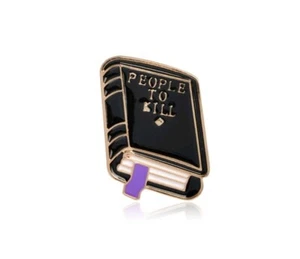 People To Kill Journal Zauberbuch Emaille Anstecknadel Brosche Gothic Punk Brandneu - Bild 1 von 6