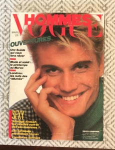 Vogue Hommes Magazin Mars / März 1986 !! Delph Lundgren !! GUTER ZUSTAND!! - Bild 1 von 2